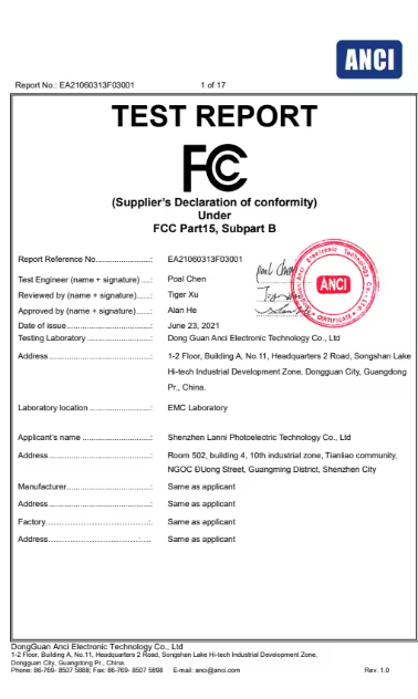 Chứng nhận của Ủy ban Truyền thông Liên bang (FCC)